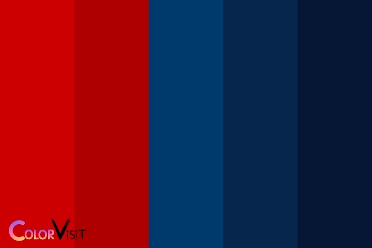 what color scheme is red and blue