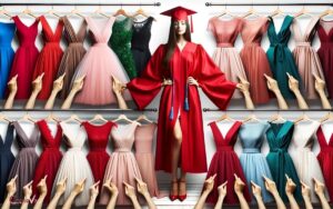 What Color Dress to Wear With Red Graduation Gown? Black!