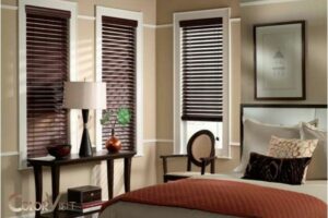 What Color Blinds With White Trim? Wooden Shades !