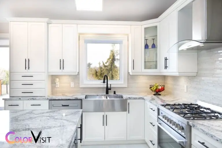 what color cabinets go with white quartz countertops
