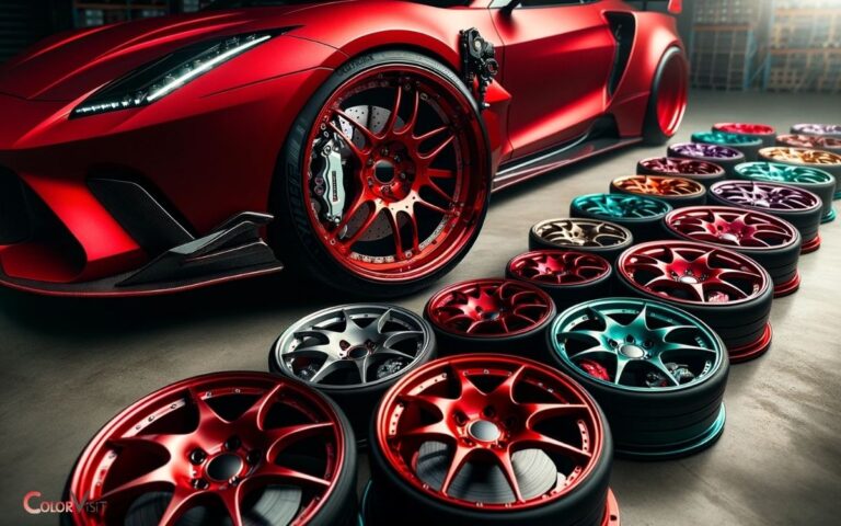 red car orange calipers