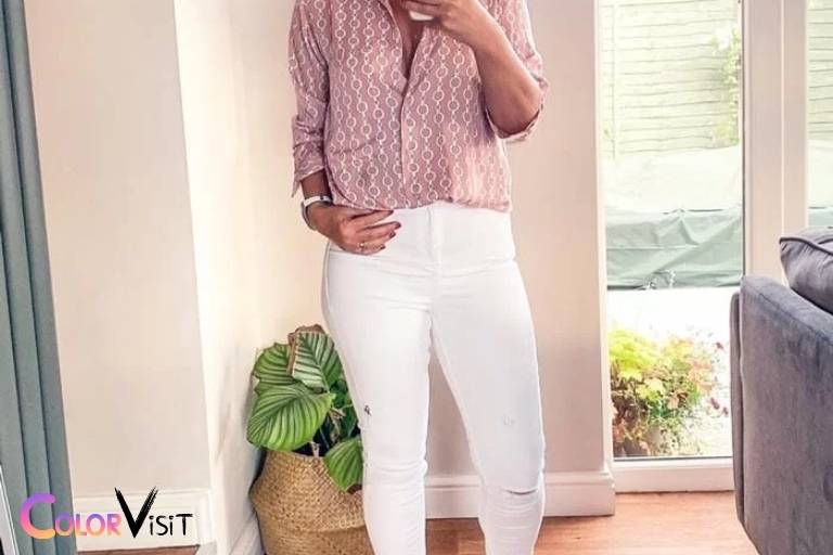 what color shirt goes with white pants for ladies