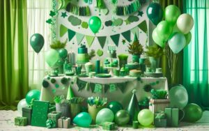 Green Things for Color Party: Decorations!