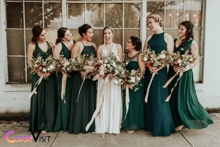 what color goes with emerald green for a wedding