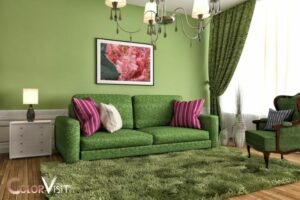 What Color Rug With Green Couch? Blue, Gray or Pink