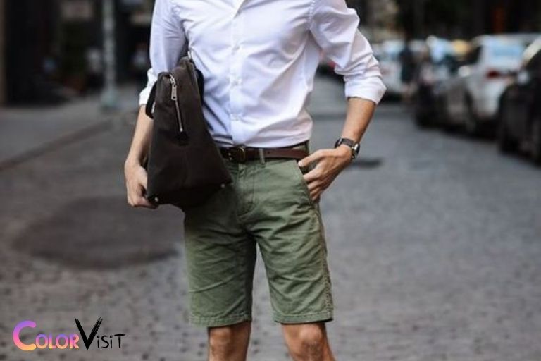 what color shirt goes with olive green shorts