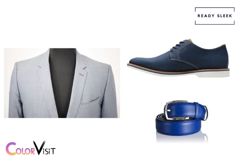what color belt with blue shoes