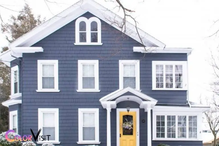what color door for a blue house