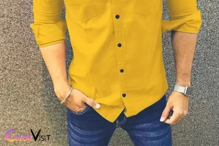 what color pants go with a yellow shirt
