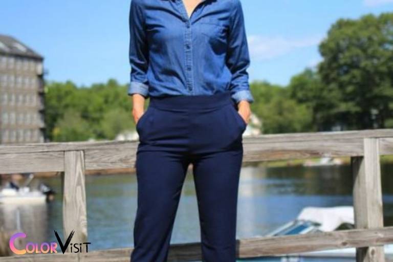 What Color Shirt Goes With Navy Blue Pants Female 