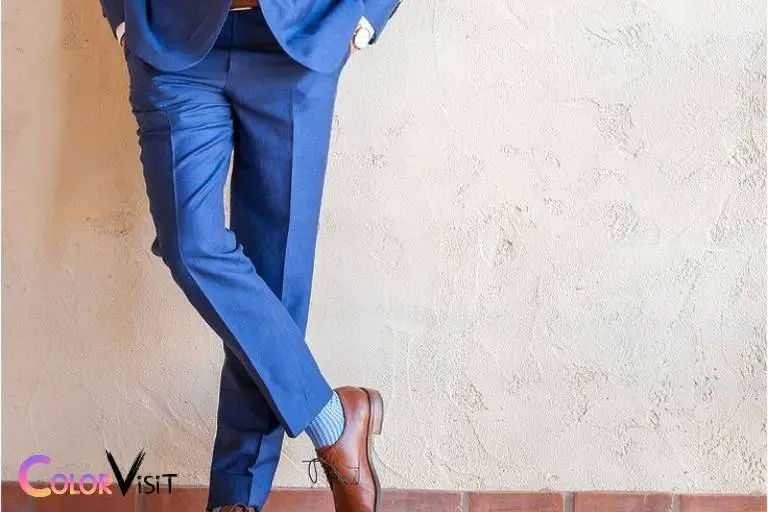 what color shoes with light blue suit