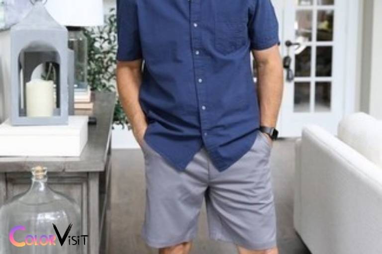 what color shorts go with a blue shirt