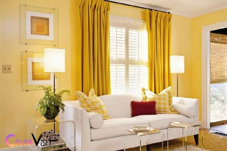 yellow walls what color curtains