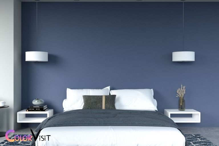 what color comforter goes with blue walls