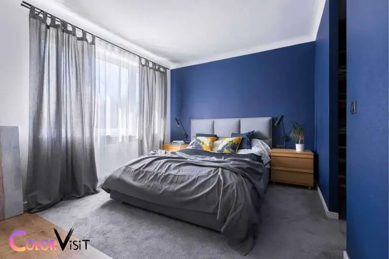 what color curtains go with blue grey walls