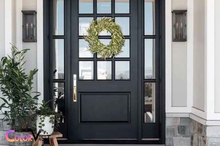 what color hardware for black front door