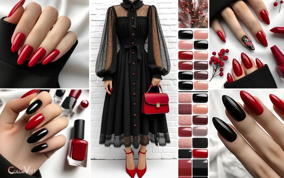 Black Dress Red Shoes What Color Nails