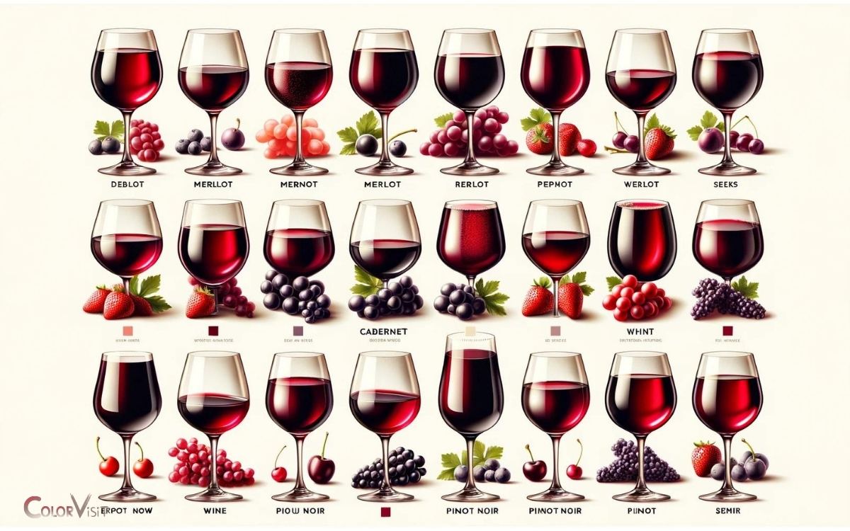 Different Colors of Red Wine