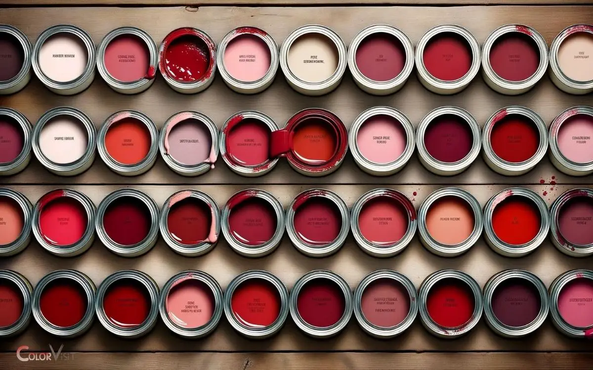 Different Types of Red Color Paint