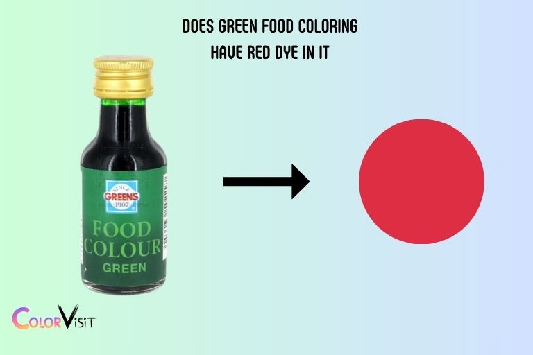 Does Green Food Coloring Have Red Dye in It