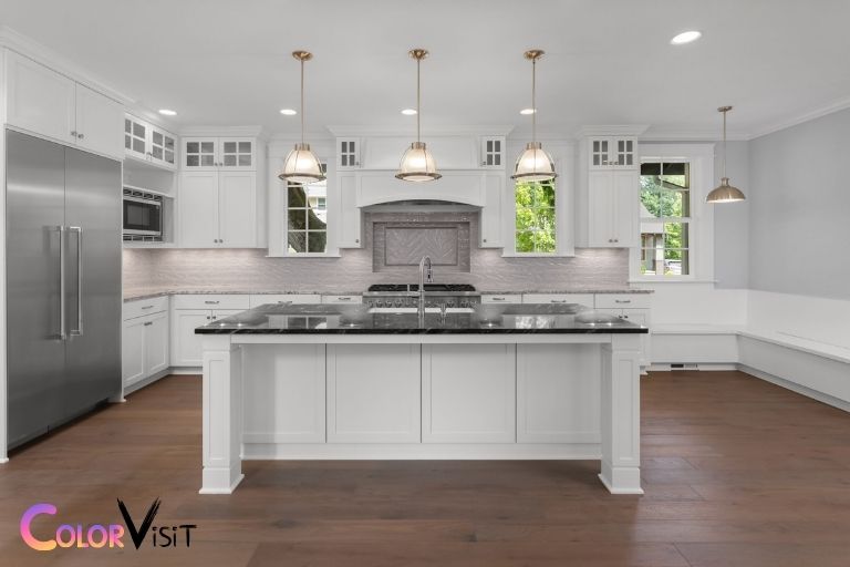 what color floor with white cabinets