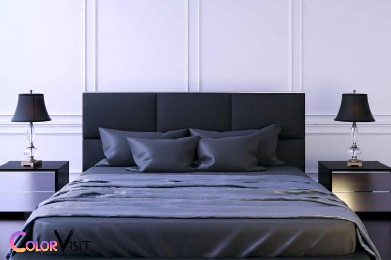 what color nightstand with black bed