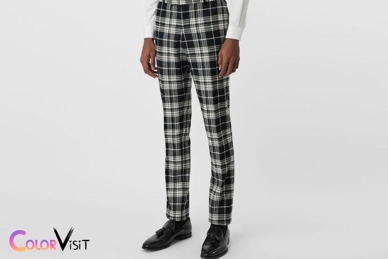 what color shirt goes with black and white checkered pants