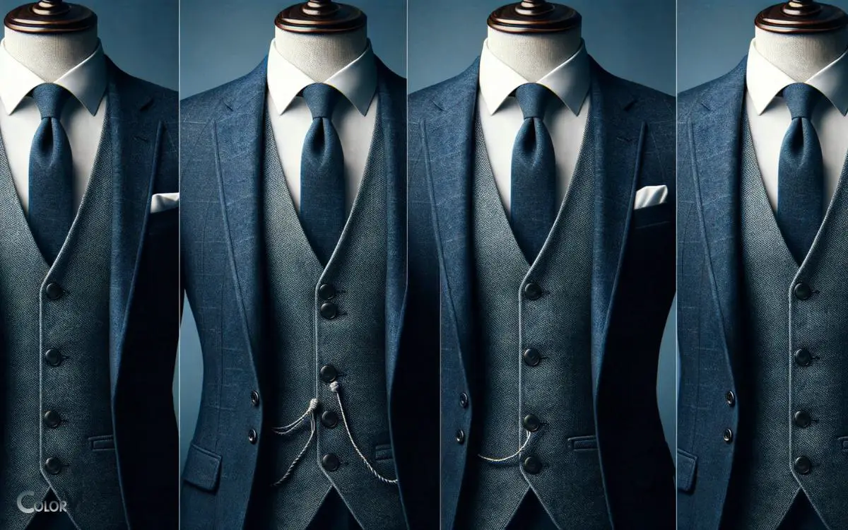 How A Light Vest Can Create Contrast With A Dark Blue Suit