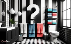 What Color Towels for Black And White Bathroom? Gray, Red!