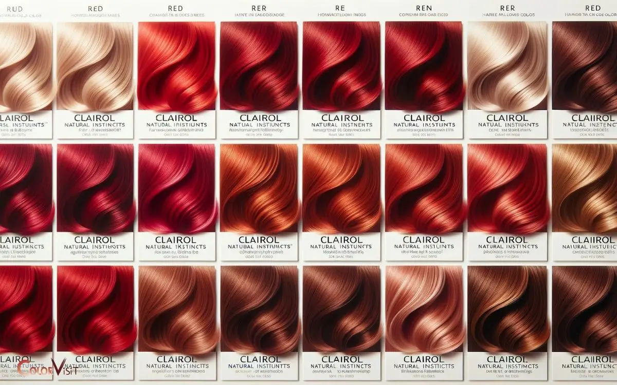 Clairol Natural Instincts Red Color Chart