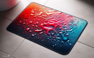 Color Changing Mat Which Turns Red When Wet: Moisture!