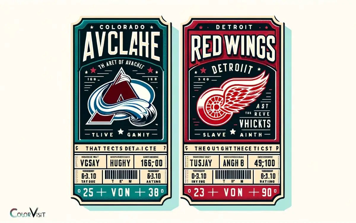 Colorado Avalanche Vs Detroit Red Wings Tickets