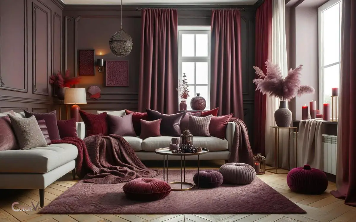 Dark Red Purple in Home Decor
