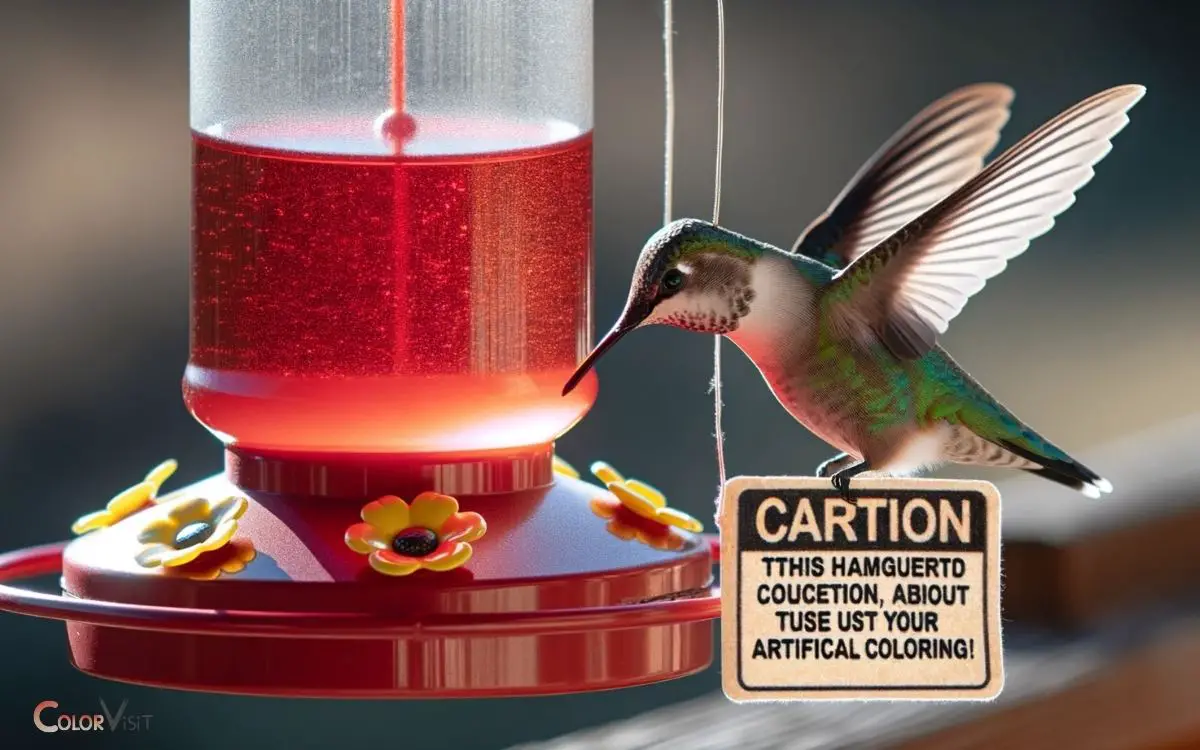 Does Red Food Coloring Hurt Hummingbirds