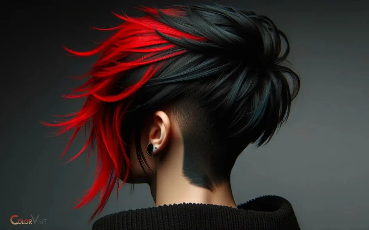 Hair Color Black on Top Red Underneath