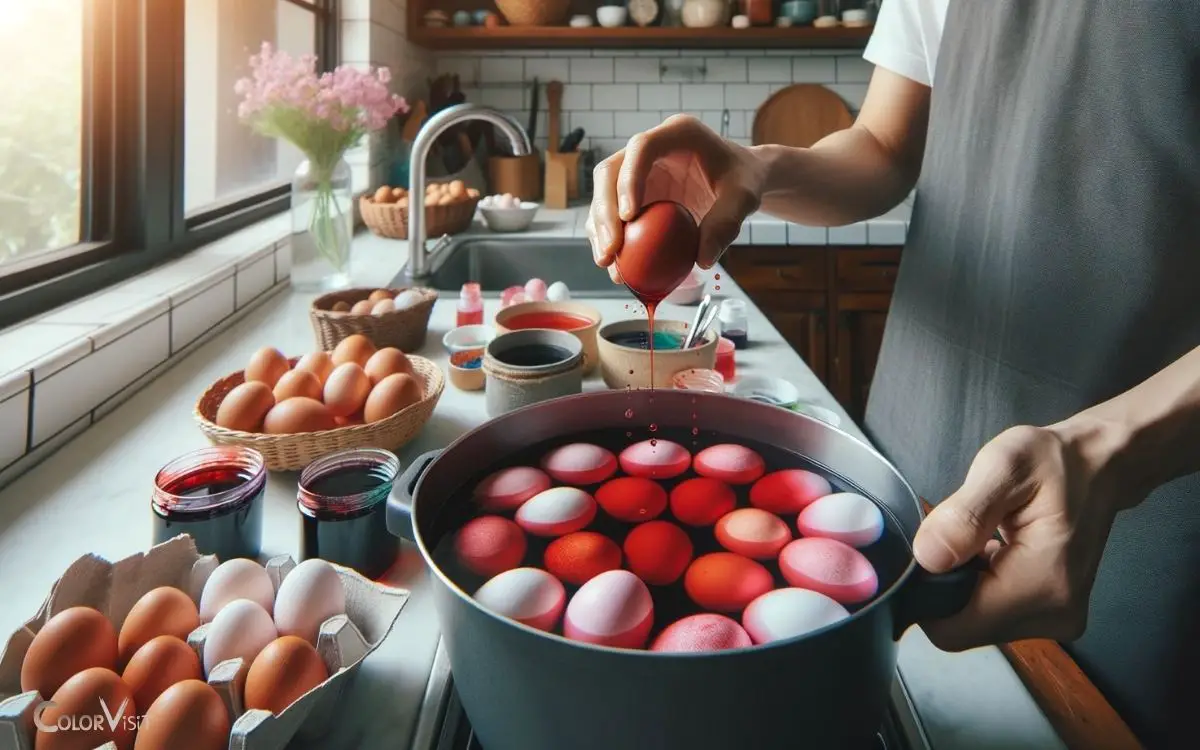 How to Dye Red Eggs with Food Coloring