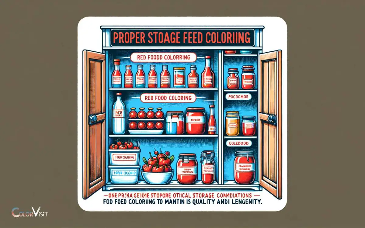 Proper Storage of Red Food Coloring