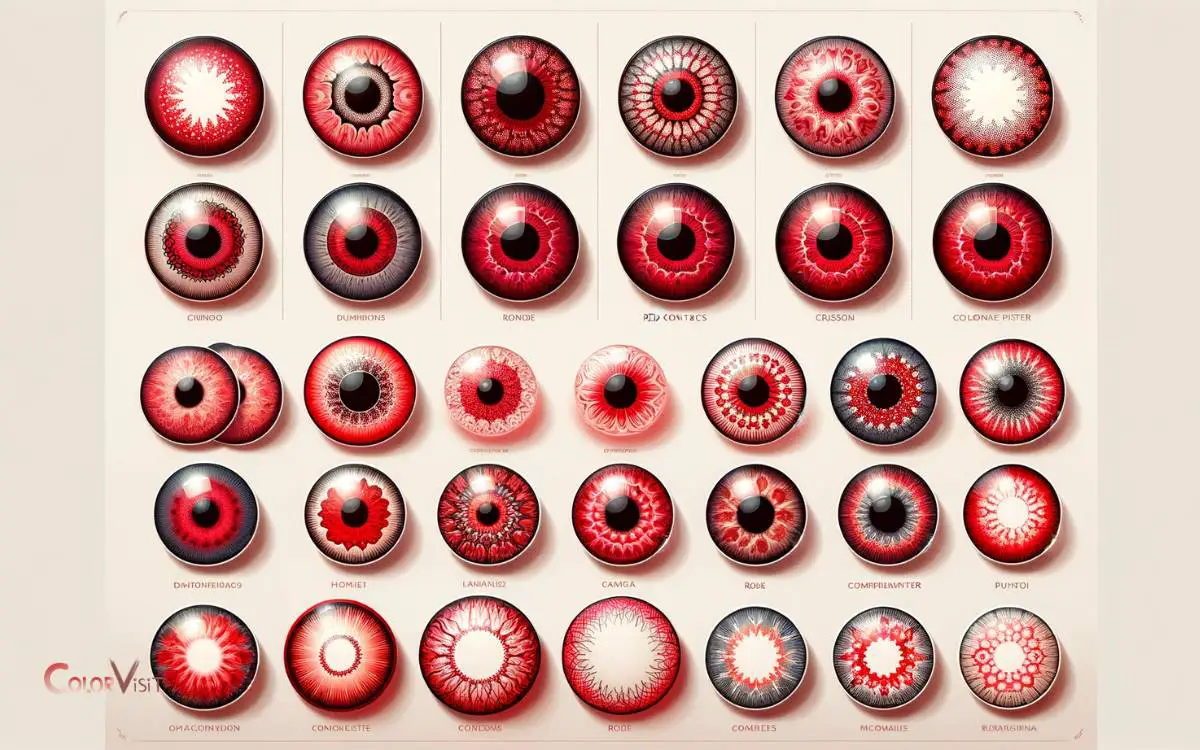 Types of Red Colored Contacts