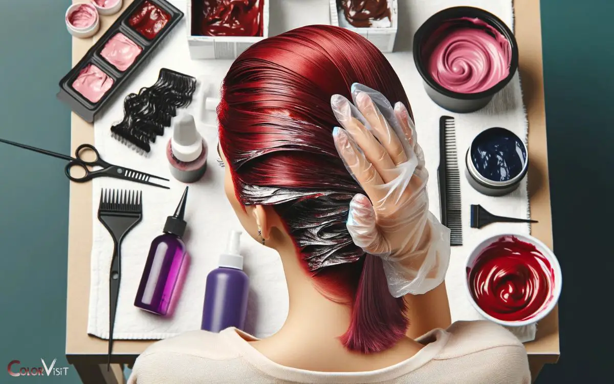 Applying Cherry Red Hair Color at Home