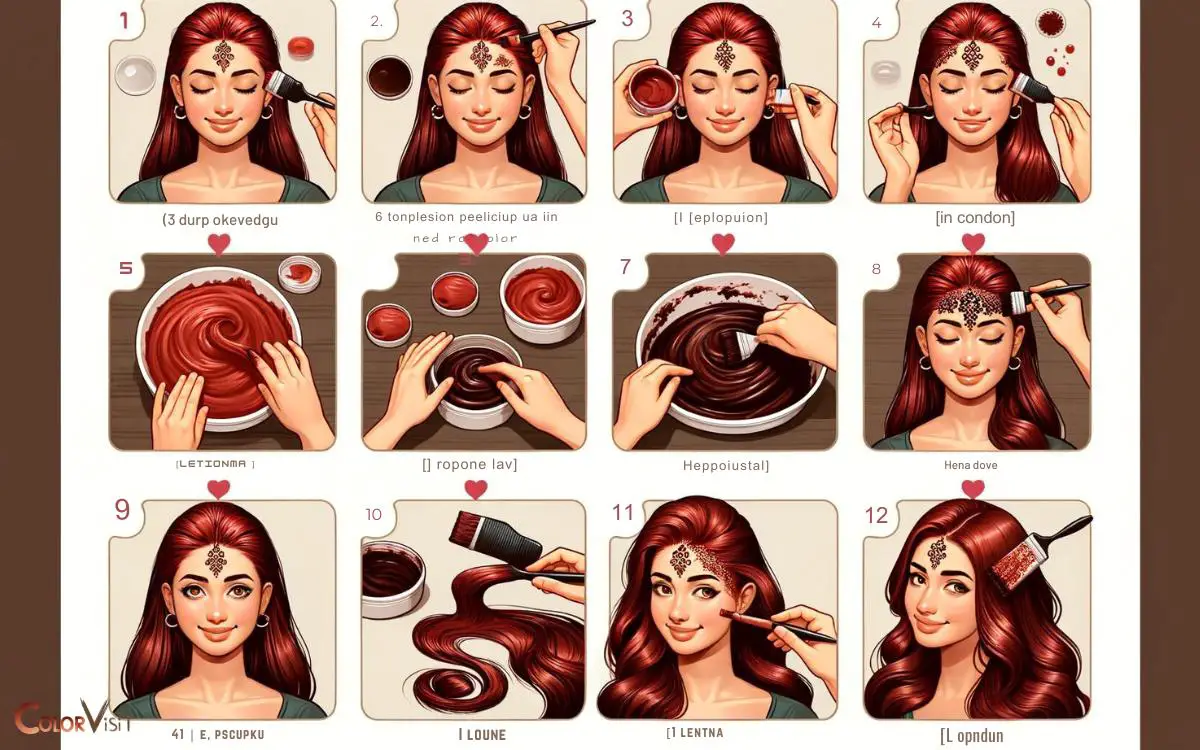 Applying Henna for Deep Red Color