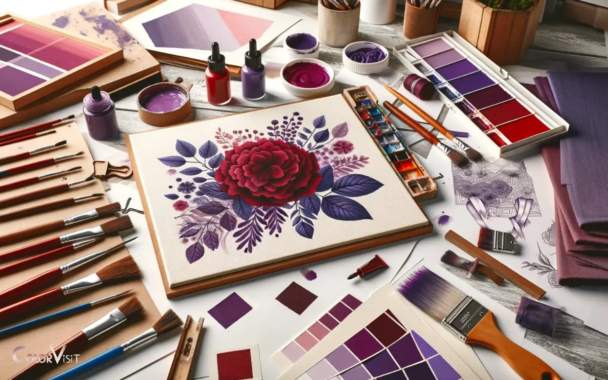 Applying Red Violet in Art and Design