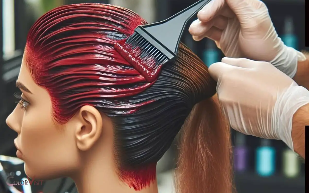 Applying the Red Velvet Hair Dye