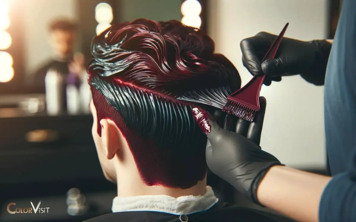 Applying the Red Wine Hair Color