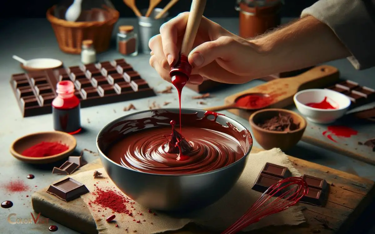 Incorporating the Red Color Into the Chocolate