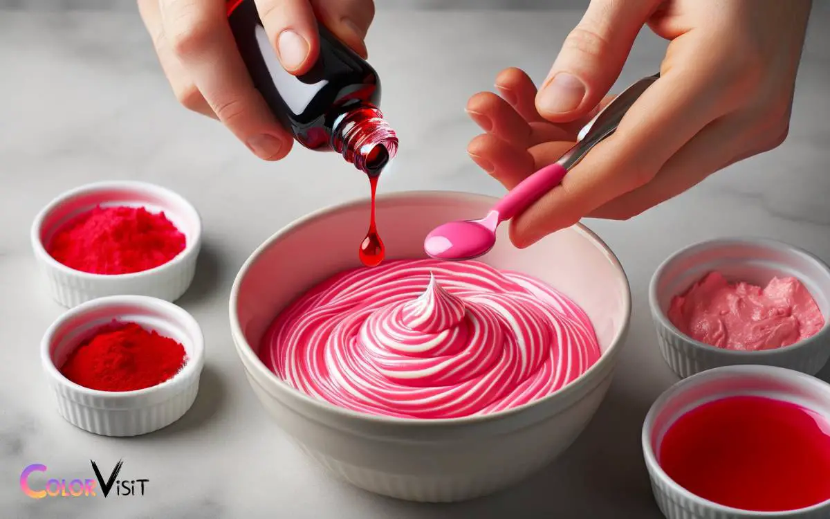 Mixing Red Food Coloring With White Icing
