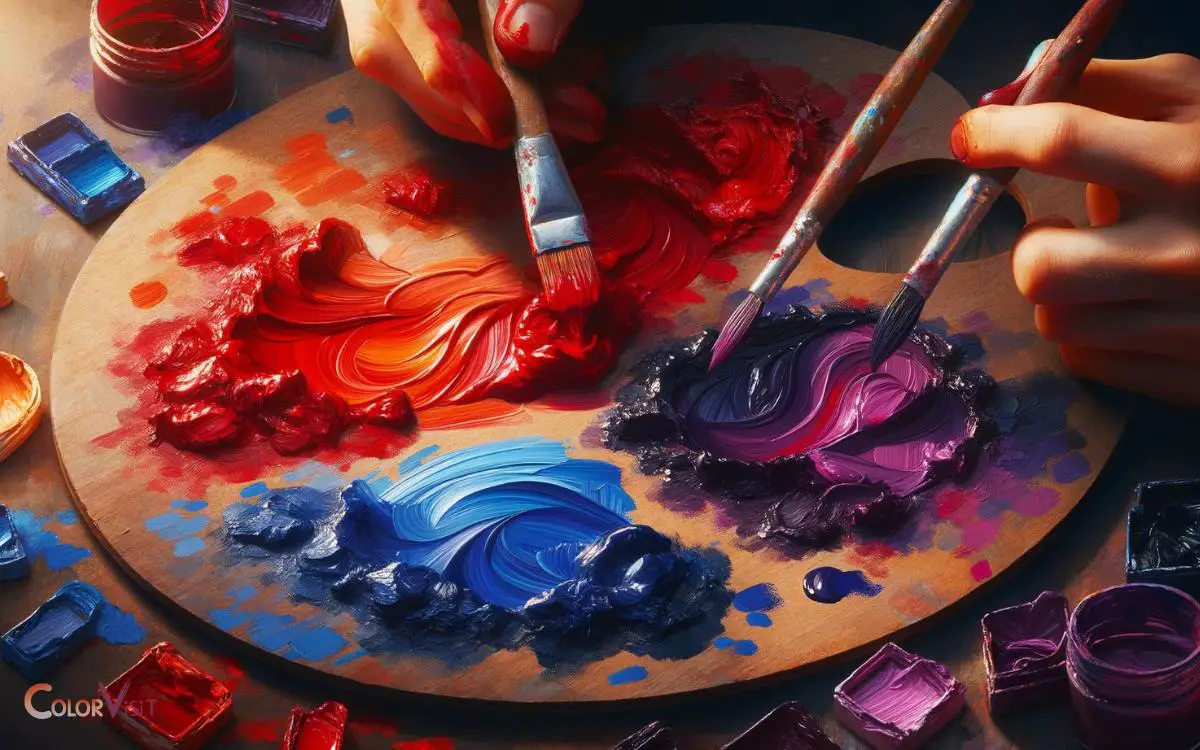 Mixing Red and Blue Pigments