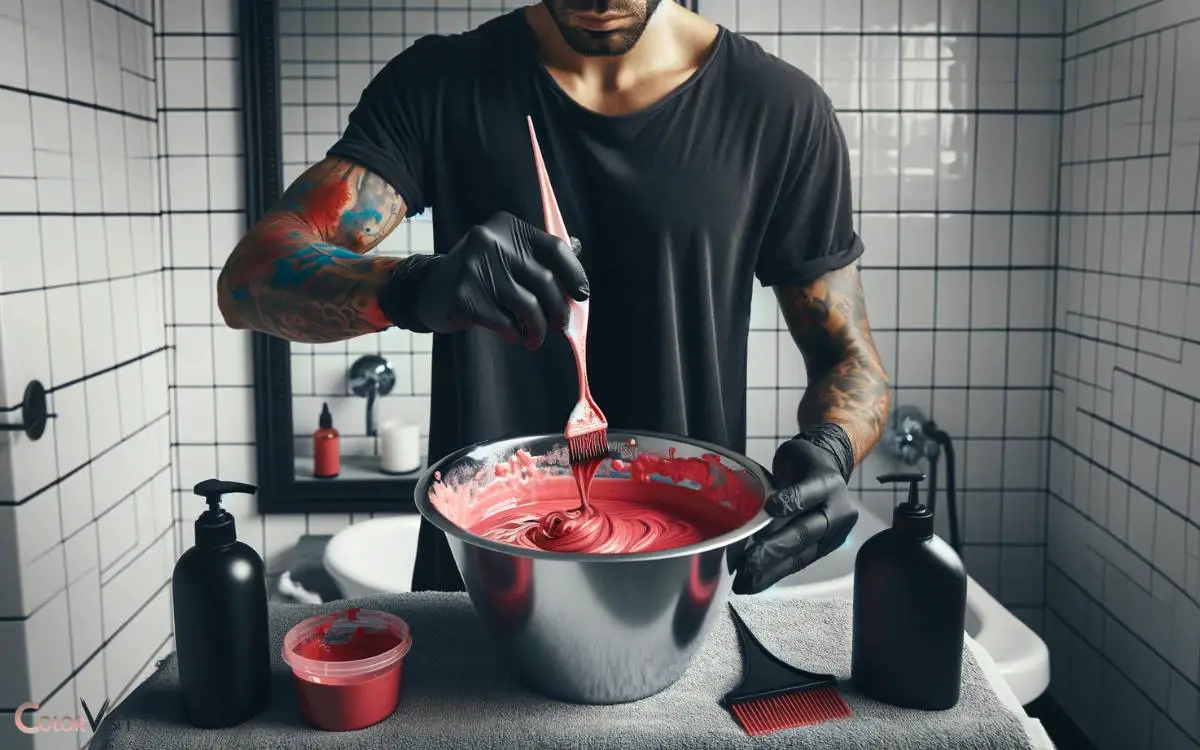 Mixing the Red Dye Solution