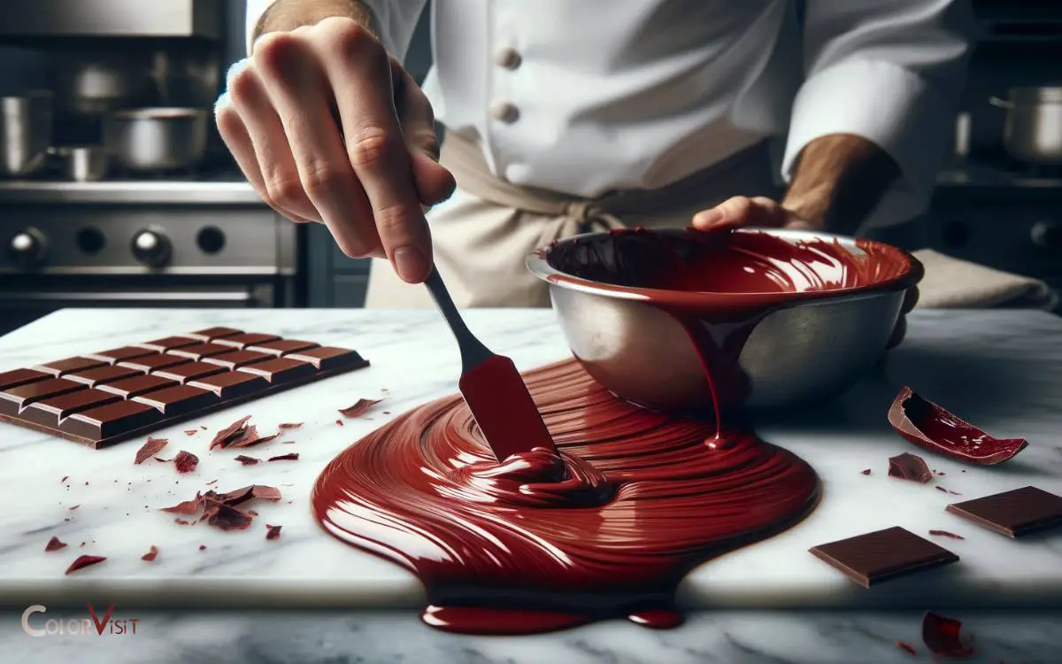 Tempering and Setting the Red Color of Chocolate