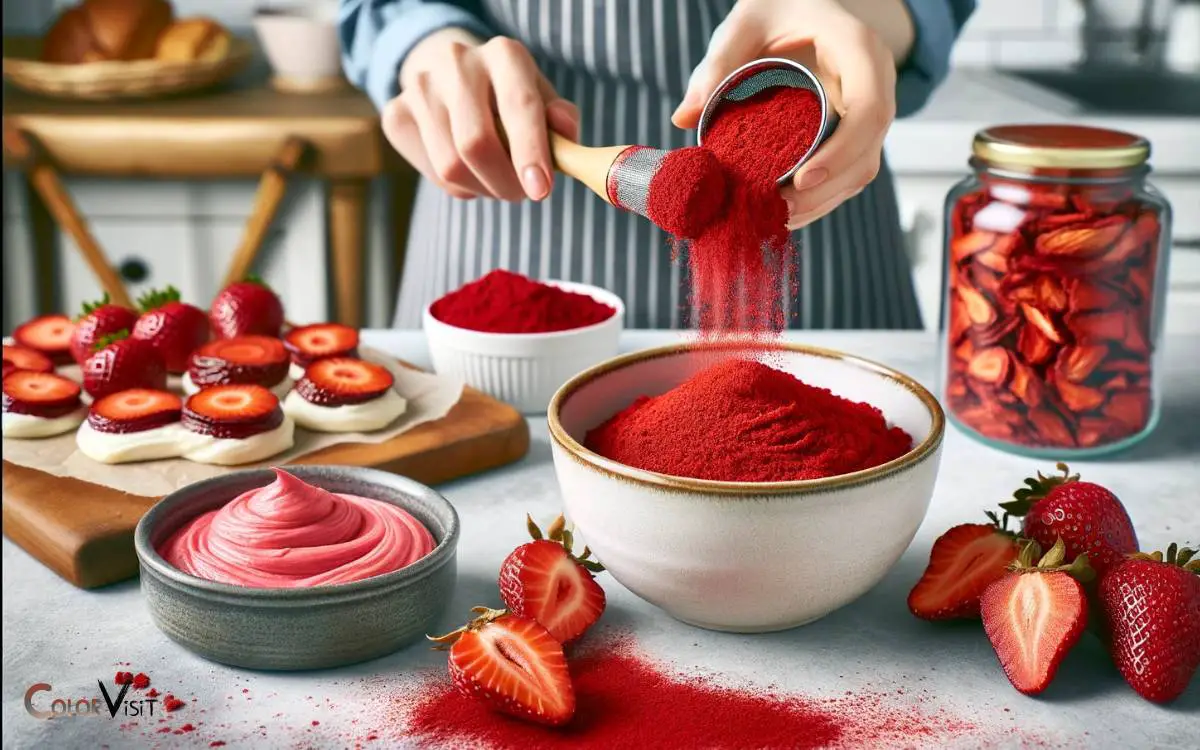 Using Freeze Dried Strawberries for a Red Hue