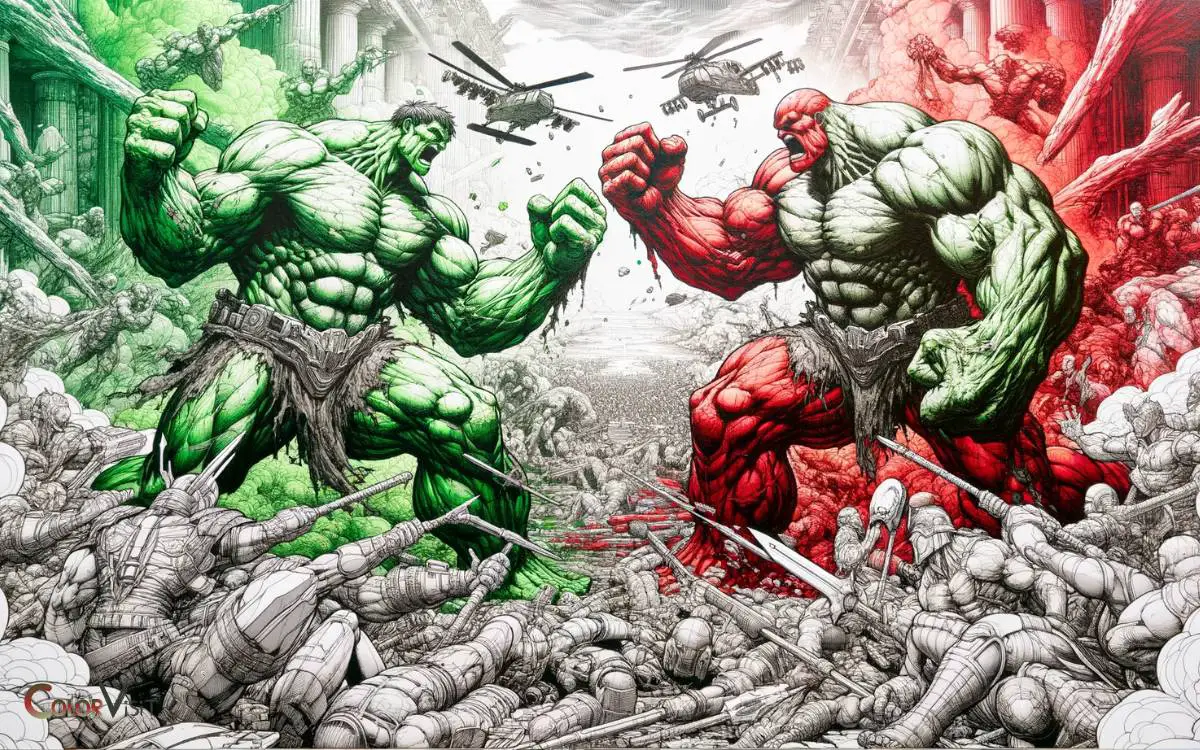 Dynamic Hulk Vs Red Hulk Poses